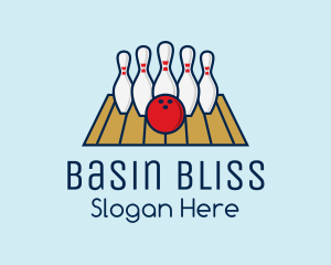 Modern Bowling Game logo design