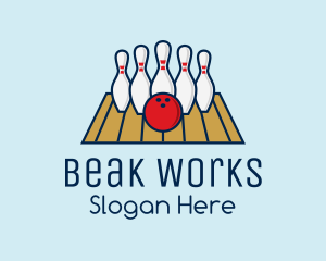 Modern Bowling Game logo design