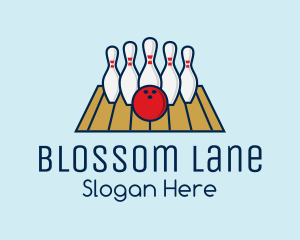 Modern Bowling Game logo design