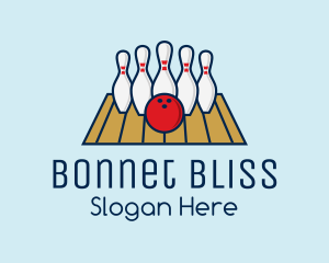 Modern Bowling Game logo design