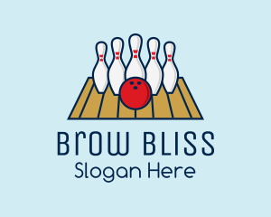 Modern Bowling Game logo design