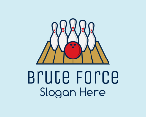 Modern Bowling Game logo design