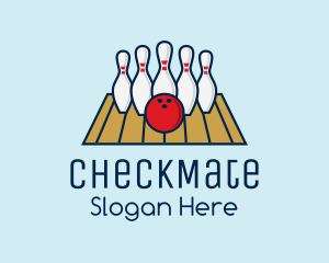 Modern Bowling Game logo design