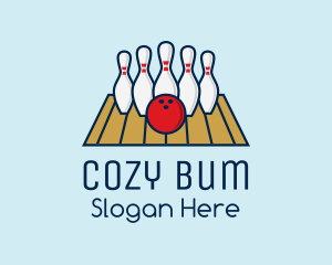 Modern Bowling Game logo design