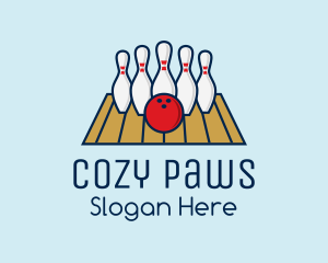 Modern Bowling Game logo design