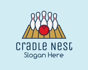 Modern Bowling Game logo design