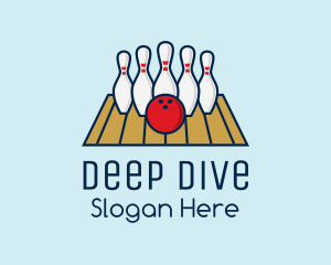 Modern Bowling Game logo design