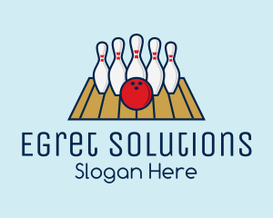 Modern Bowling Game logo design