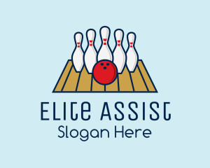 Modern Bowling Game logo design