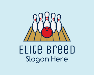 Modern Bowling Game logo design