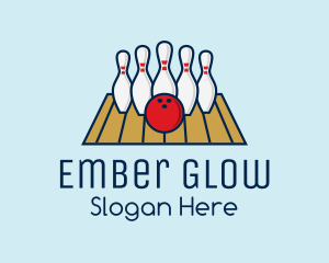 Modern Bowling Game logo design