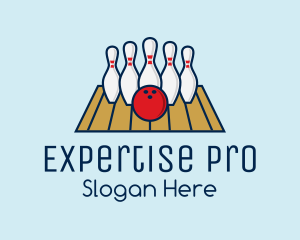 Modern Bowling Game logo design