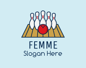 Modern Bowling Game logo design