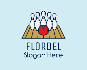 Modern Bowling Game logo design