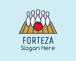 Modern Bowling Game logo design