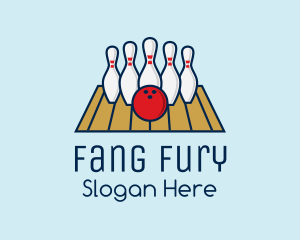 Modern Bowling Game logo design