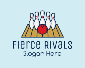 Modern Bowling Game logo design