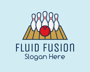 Modern Bowling Game logo design