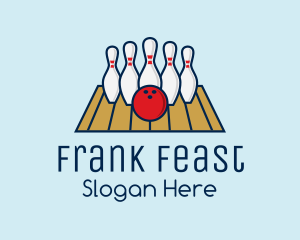 Modern Bowling Game logo design