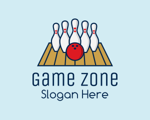 Modern Bowling Game logo design