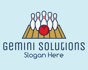 Modern Bowling Game logo design