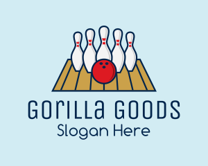 Modern Bowling Game logo design