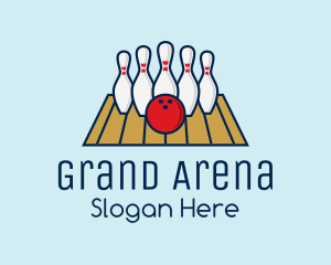 Modern Bowling Game logo design