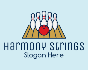 Modern Bowling Game logo design