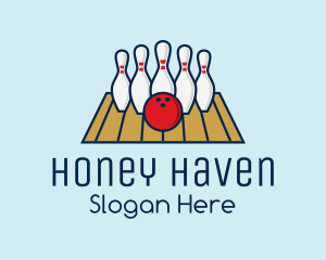 Modern Bowling Game logo design