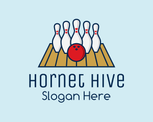 Modern Bowling Game logo design