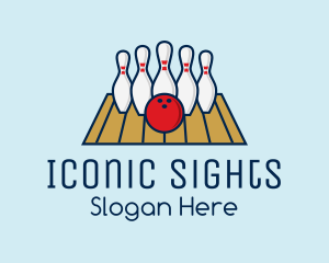 Modern Bowling Game logo design