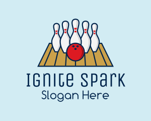 Modern Bowling Game logo design