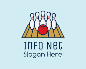 Modern Bowling Game logo design