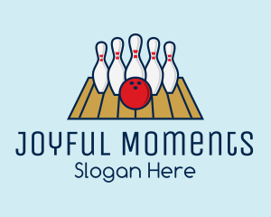 Modern Bowling Game logo design