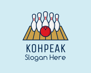 Modern Bowling Game logo design