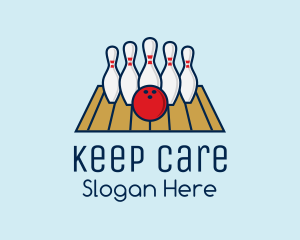 Modern Bowling Game logo design