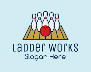 Modern Bowling Game logo design