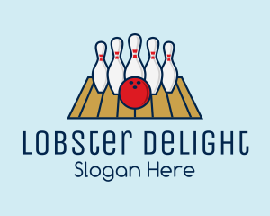 Modern Bowling Game logo design