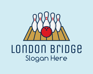 Modern Bowling Game logo design