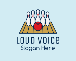 Modern Bowling Game logo design