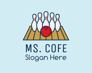 Modern Bowling Game logo design