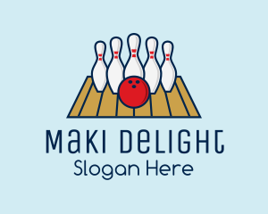 Modern Bowling Game logo design