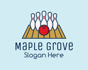 Modern Bowling Game logo design