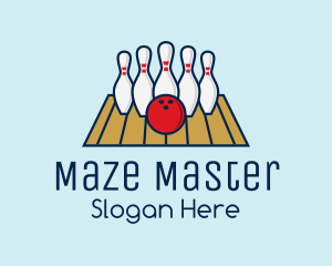 Modern Bowling Game logo design