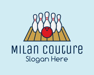 Modern Bowling Game logo design