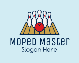 Modern Bowling Game logo design