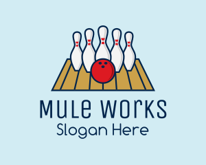 Modern Bowling Game logo design