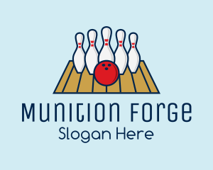 Modern Bowling Game logo design