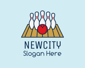 Modern Bowling Game logo design