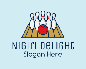 Modern Bowling Game logo design